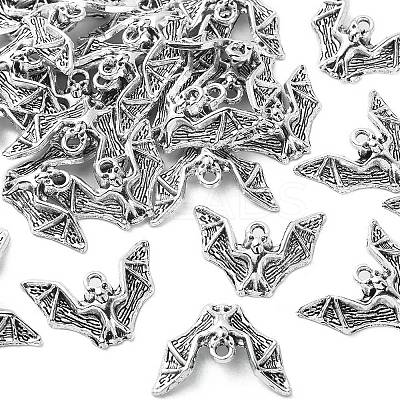 Tibetan Style Alloy Bat Pendants FIND-YW0001-67-1