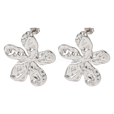 Valentine's Day 304 Stainless Steel Stud Earrings EJEW-C184-01A-P-1