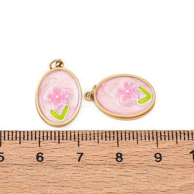 304 Stainless Steel Enamel Pendants STAS-U061-43G-01-1