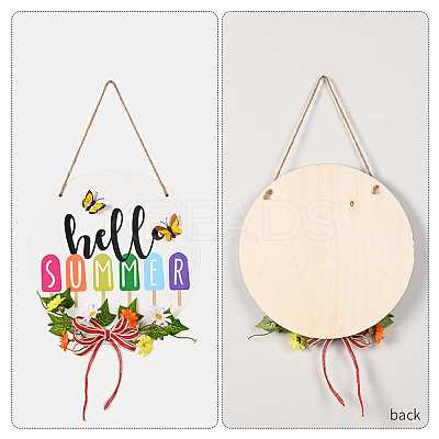 Wooden Pendant Decorations WOOD-WH0107-78-1