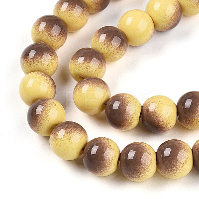 Baking Paint Glass Beads Strands DGLA-N012-10mm-09-1