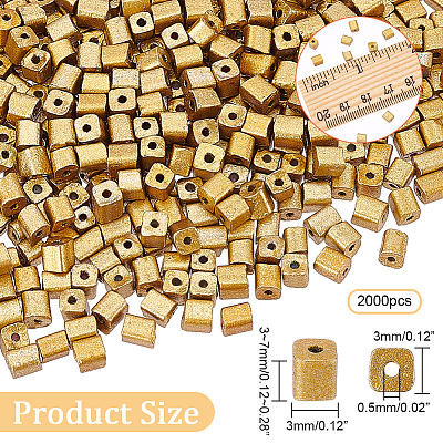 2000Pcs 6/0 Baking Paint Glass Seed Beads SEED-NB0001-84-1