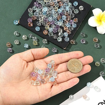 Crackle Transparent Glass Beads Strands GLAA-YW0005-73A-1