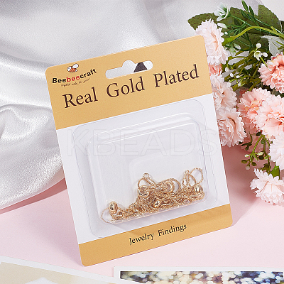 6Pcs Brass Box Chains Slider Bracelet Making with Clear Cubic Zirconia Tiny Charms BJEW-BBC0001-04-1