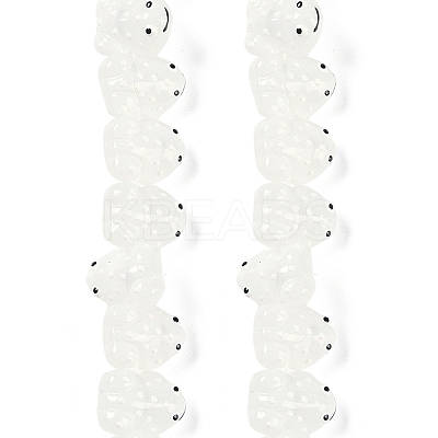 Transparent Glass Enamel Beads Strands GLAA-B021-05A-1