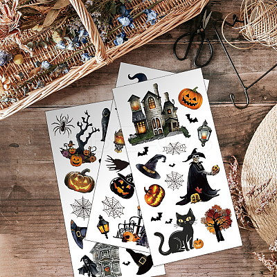 3 Sheets 3 Styles PVC Waterproof Decorative Stickers DIY-WH0404-168-1