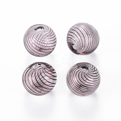 Transparent Handmade Blown Glass Globe Beads GLAA-T012-33A-1