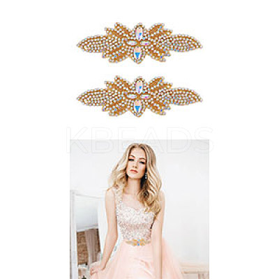 Flower Glass Hotfix Rhinestone FIND-WH0148-265A-01-1
