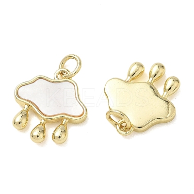 Brass Shell Charms KK-T085-04G-1