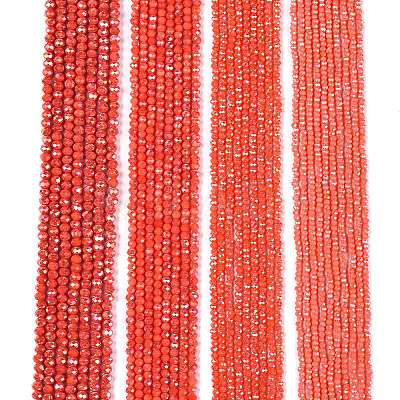 Electroplate Glass Beads Strands EGLA-A044-P1mm-B21-1