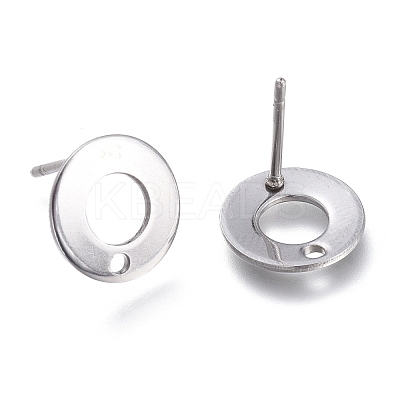 Non-Tarnish 201 Stainless Steel Stud Earring Findings X-STAS-K212-04P-1