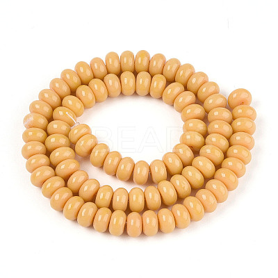Opaque Solid Color Glass Beads Strands GLAA-ZX008-8mm-18Y-1