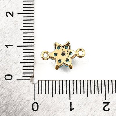 Brass Micro Pave Sky Blue Cubic Zirconia Links KK-D356-02B-G-1