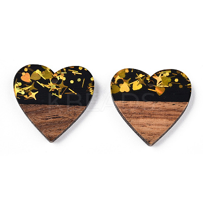 Opaque Resin & Walnut Wood Pendants LS-RESI-TAC0021-73-1