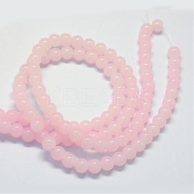 Baking Paint Imitation Jade Glass Round Bead Strands DGLA-Q021-10mm-02-1
