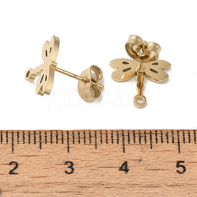 Ion Plating(IP) 304 Stainless Steel Stud Earring Findings STAS-I206-10G-1