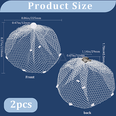 Polyester Mesh Bridal Veils AJEW-WH0470-10A-1