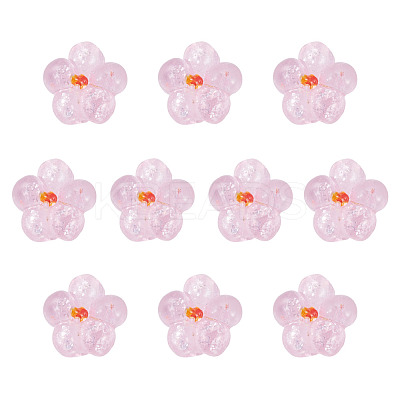 10Pcs Transparent Handmade Bumpy Lampwork Beads LAMP-TADJ0001-48E-1