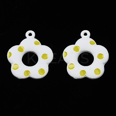 Spray Painted Alloy Pendants PALLOY-S142-002B-NR-1