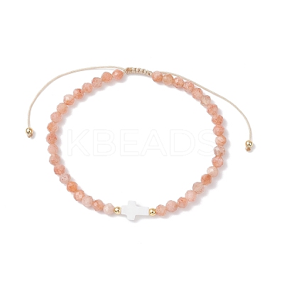 Natural Mixed Gemstone Beaded Braided Bead Bracelets for Women BJEW-JB12211-1