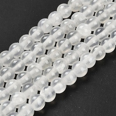 Natural White Jade Beads Strands G-B128-A02-02-1