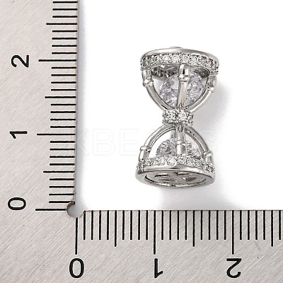 Ion Plating(IP) Brass Micro Pave Cubic Zirconia Pendants KK-U042-04P-1