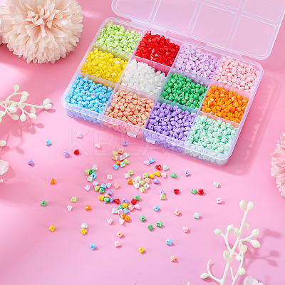 180G 12 Colors Baking Paint Glass Seed Beads SEED-TA0001-55-1