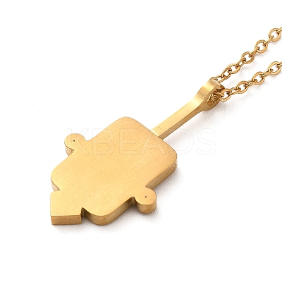 304 Stainless Steel Pandant Necklace for Men Women NJEW-O126-02G-05-1