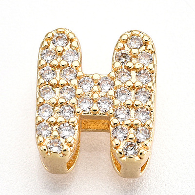 Brass Micro Pave Cubic Zirconia Charms KK-N254-217G-H-1