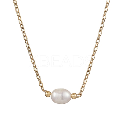 Natural Cultured Freshwater Pearl Pendant Necklaces NJEW-JN05134-03-1