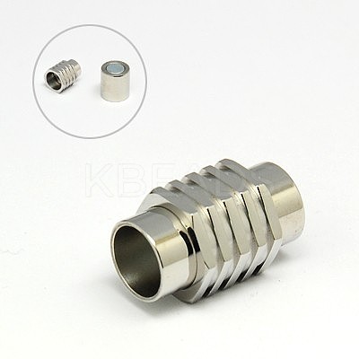 Tarnish Resistant 304 Stainless Steel Magnetic Clasps with Glue-in Ends STAS-K006-31C-1