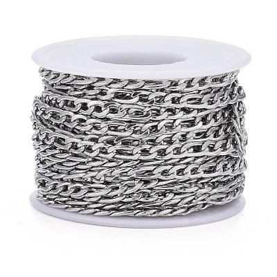 Tarnish Resistant 304 Stainless Steel Figaro Chains CHS-M001-04P-1