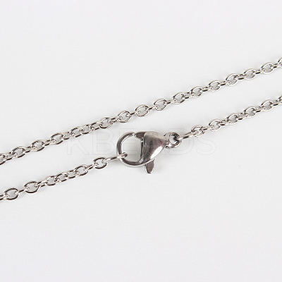 Non-Tarnish 304 Stainless Steel Cable Chain for Necklace Making LS-STAS-E052-61P-75cm-1