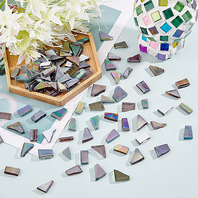 600G Irregular Glass Cabochons DIY-BC0005-93-1