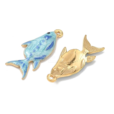304 Stainless Steel Enamel Pendants STAS-K295-58C-G-1