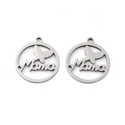Non-Tarnish Mother's Day 201 Stainless Steel Pendants STAS-A090-22P-1