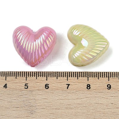 UV Plating Opaque Acrylic Beads MACR-L007-03B-1