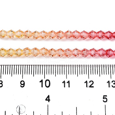 Gradient Color Baking Paint Glass Bead Strands DGLA-A039-T2mm-A03-1