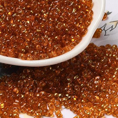 Spray Painted Glass Seed Beads SEED-F005-05A-03-1