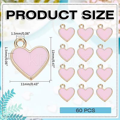 60Pcs Alloy Enamel Charms ENAM-ME0001-17-1