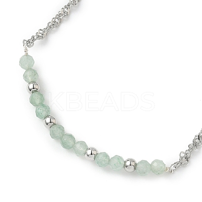 7Pcs 7 Colors Natural Gesmstone Beads Link Bracelets BJEW-JB11835-1