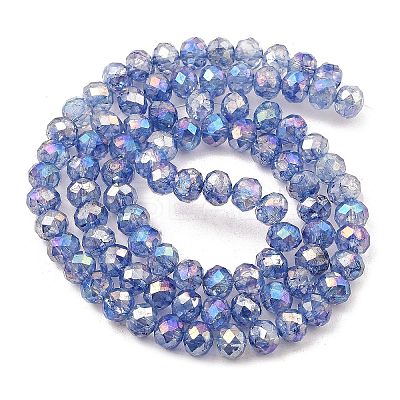 Spray Painted Imitation Jade Glass Beads Strands GLAA-P058-01B-07-1
