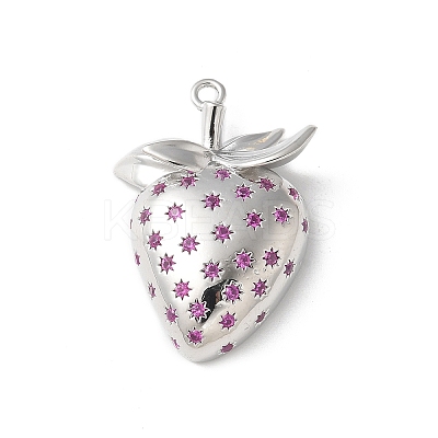 Brass Micro Pave Cubic Zirconia Pendants KK-P290-39P-1