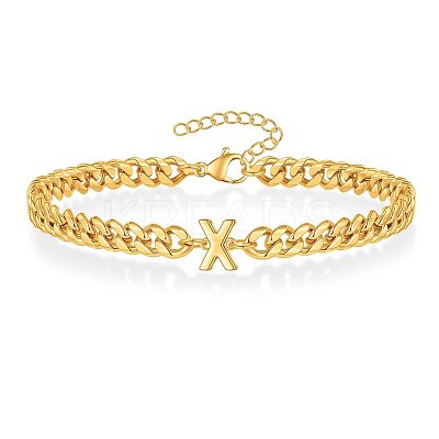 Letter 304 Stainless Steel Link Bracelets FS-WG7830E-23-1