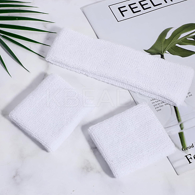 2 Bags Cotton Sports Headband & Wristband Set AJEW-CN0004-74A-1