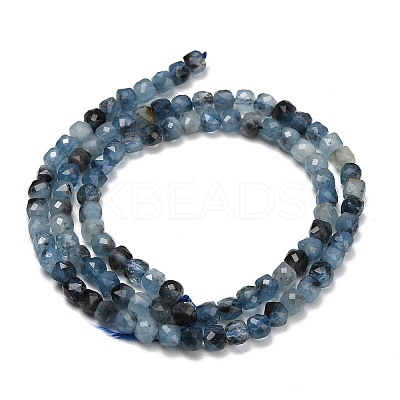 Gradient Color Natural Devil Blue Aquamarine Beads Strands G-NH0072-C01-01-1