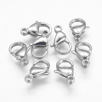 Tarnish Resistant 304 Stainless Steel Lobster Claw Clasps LS-STAS-F125-17x11mm-P-1