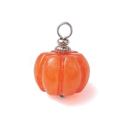 Opaque Resin Vegetable Pendants PALLOY-JF02766-01-1