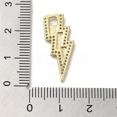 Brass Micro Pave Cubic Zirconia Pendants KK-E092-33G-01-1