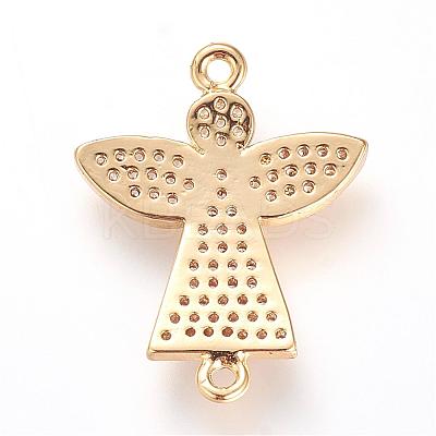Long-Lasting Plated Brass Micro Pave Cubic Zirconia Links ZIRC-S053-17G-1